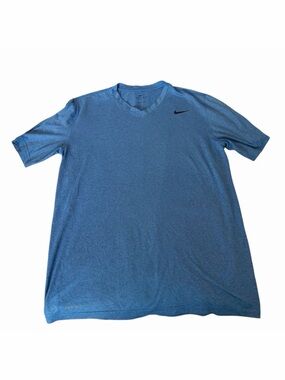 Nike‎ Men’s Heather Blue V-Neck Tee – Size L